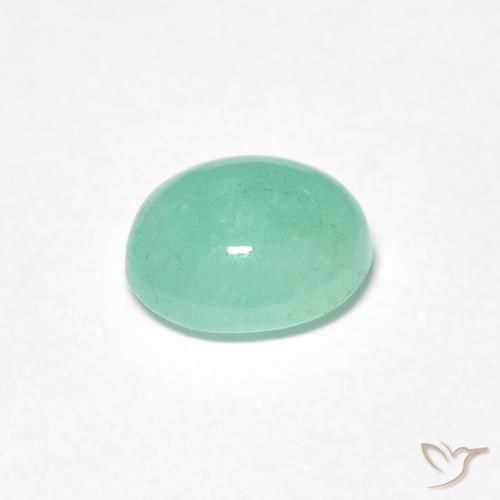 Emerald Gemstone in 6.7 x 5.7 mm Size for Sale, Emerald Stone in Bright Green Color