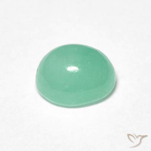 Emerald Gemstone in 6.1 x 5.1 mm Size for Sale, Emerald Stone in Pistachio Green Color