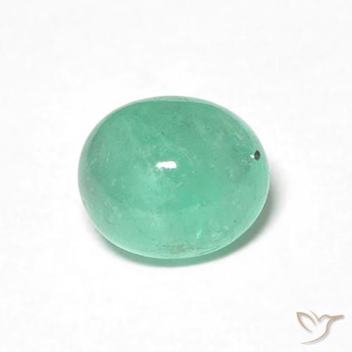 0.88ct Natural Bright Green Emerald, Oval, Translucent