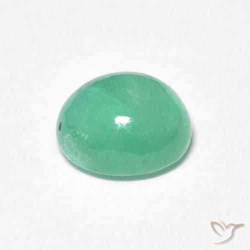 Emerald Gemstone in 6.2 x 5.3 mm Size for Sale, Emerald Stone in Bright Green Color