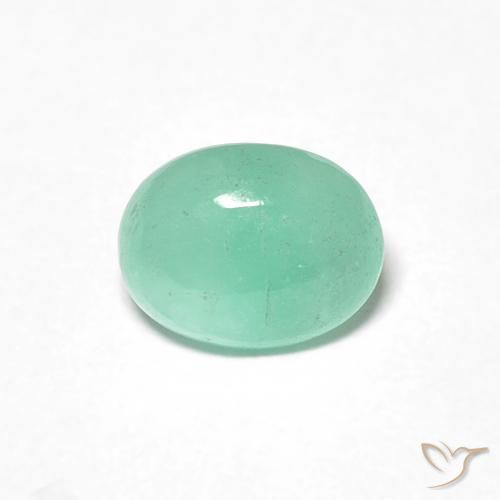Esmeralda cabujón ovalada de 0,85 ct, 6,8 x 5,3 mm de Colombia, Photo A