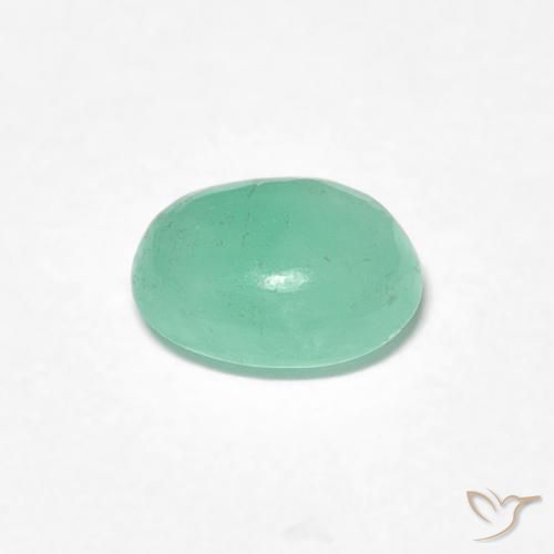 Emerald Gemstone in 6.8 x 5.3 mm Size for Sale, Emerald Stone in Pistachio Green Color