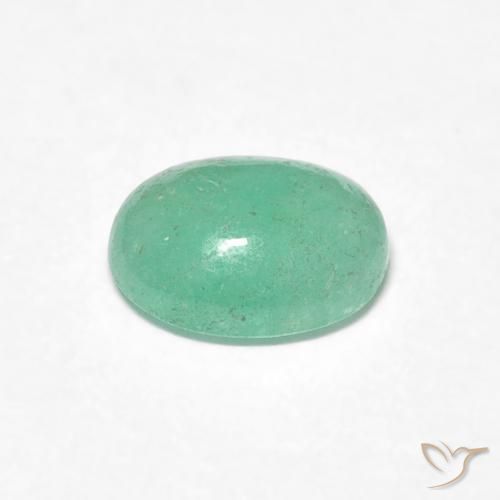 Emerald Gemstone in 6.8 x 5.5 mm Size for Sale, Emerald Stone in Pistachio Green Color