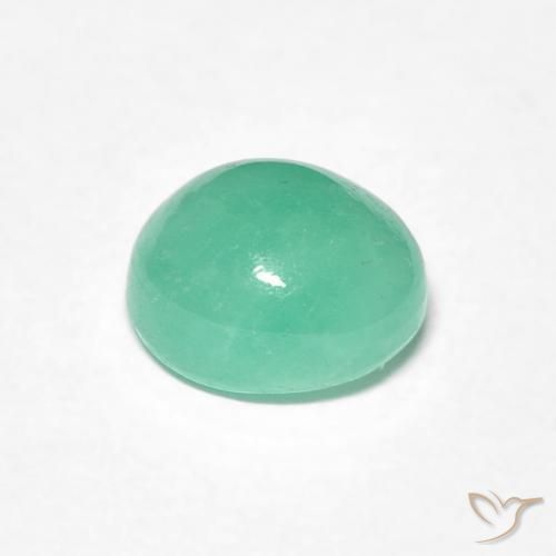 Emerald Gemstone in 6.9 x 6 mm Size for Sale, Emerald Stone in Pistachio Green Color