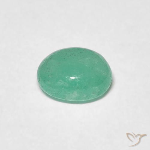 Emerald Gemstone in 5.6 x 4.6 mm Size for Sale, Emerald Stone in Intense Mint Green Color
