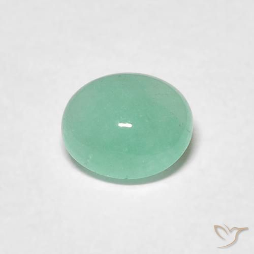 0.54ct Natural Medium Green Emerald, Oval, Translucent