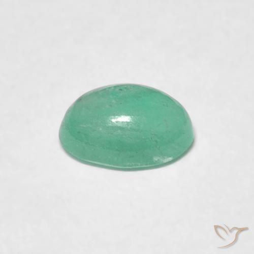 Emerald Gemstone in 5.9 x 4.3 mm Size for Sale, Emerald Stone in Fern Green Color