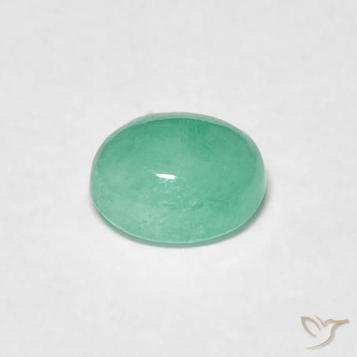 Emerald Gemstone in 5.5 x 4.6 mm Size for Sale, Emerald Stone in Fern Green Color