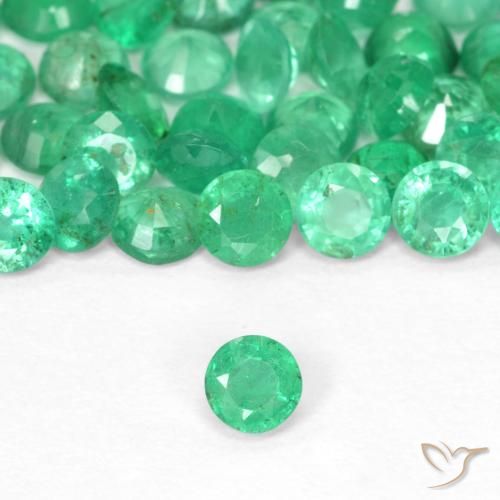 0.15 carat Round Emerald Gemstones | loose Certified Emerald from ...