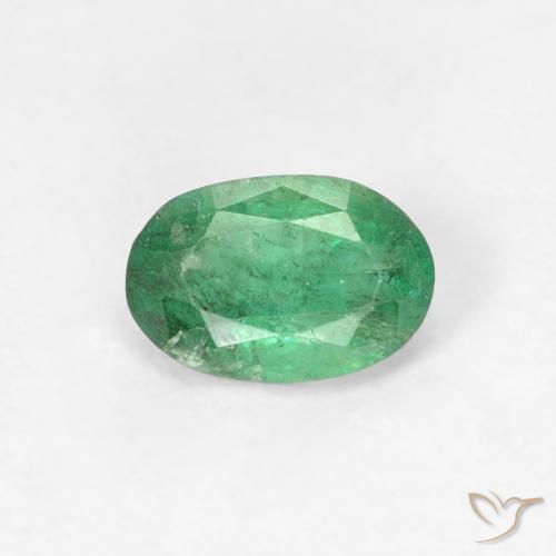 0.46ct Natural Medium Green Emerald, Oval, SI