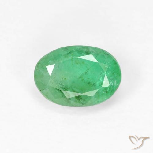 Esmeralda de talla ovalada de 0,58 ct, 6 x 4,3 mm de Colombia, Photo A