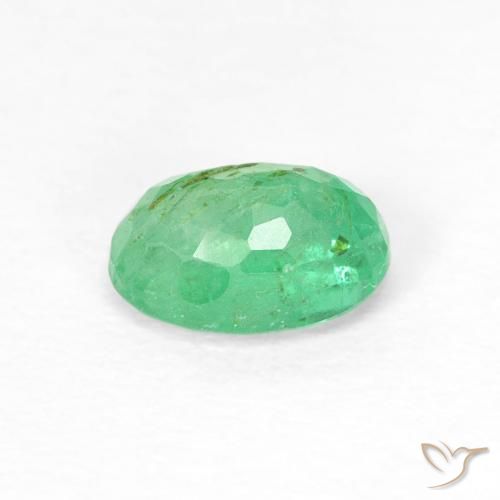 Emerald Gemstone in 6 x 4.3 mm Size for Sale, Emerald Stone in Bright Green Color