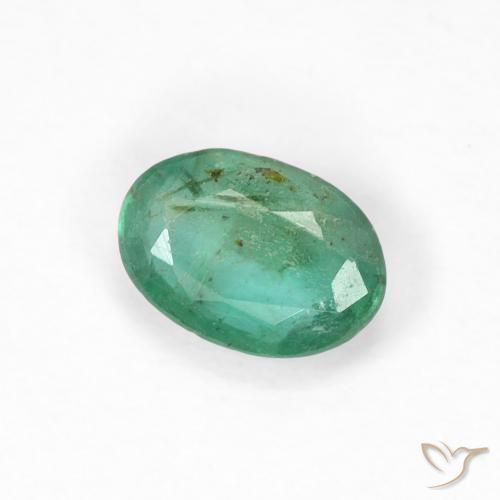 0.50 ct Green Emerald Stone, Natural Emerald in Oval Facet Shape for Sale