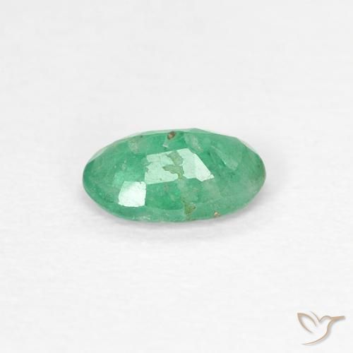 Emerald Gemstone in 5.7 x 3.9 mm Size for Sale, Emerald Stone in Bright Green Color