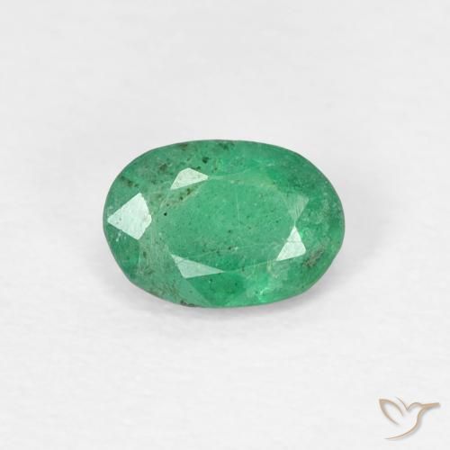 0.42ct Natural Warm Green Emerald, Oval, SI