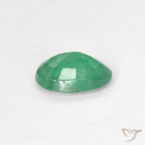 Emerald Gemstone in 6 x 4 mm (calibrated) Size for Sale, Emerald Stone in Warm Green Color