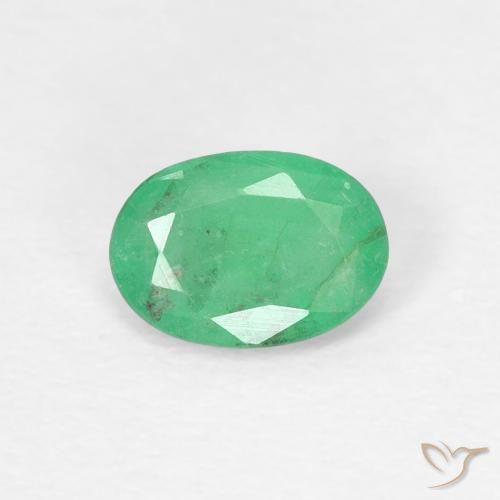 0.38ct Natural Jade Green Emerald, Oval, SI