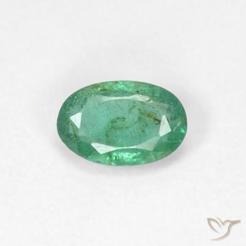 0.38ct Natural Cool Green Emerald, Oval, VS-SI