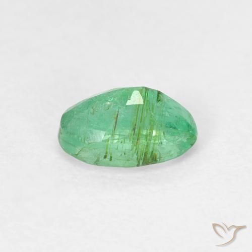 Emerald Gemstone in 6 x 4 mm (calibrated) Size for Sale, Emerald Stone in Light Shamrock Green Color