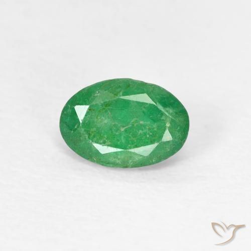0.46ct Natural Medium Green Emerald, Oval, SI, Photo A
