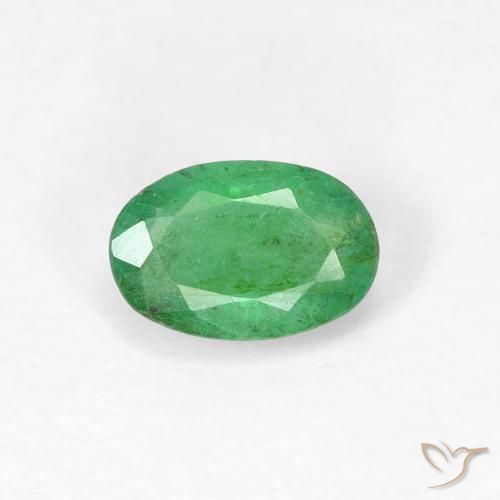 0.51ct Natural Medium Green Emerald, Oval, SI