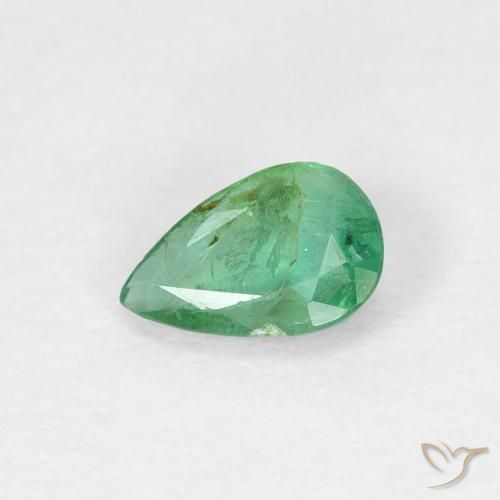 0.32ct Natural Cool Green Emerald, Pear Shape, SI