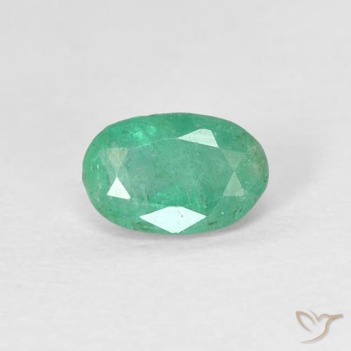 0.52ct Natural Light Green Emerald, Oval, SI