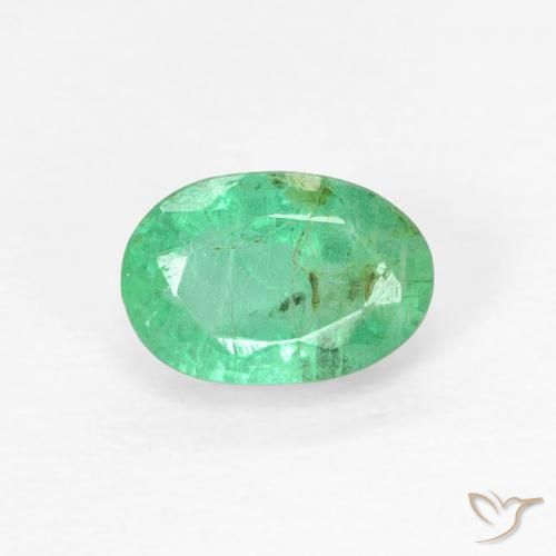 0.50ct Natural Light Green Emerald, Oval, SI