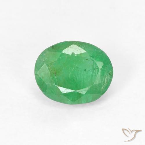 0.40ct Natural Shamrock Green Emerald, Oval, VS-SI, Photo A