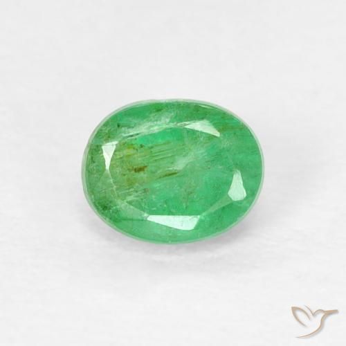 0.42 ct Oval Cut Emerald, 5 x 3.9 mm From Colombia, Photo A