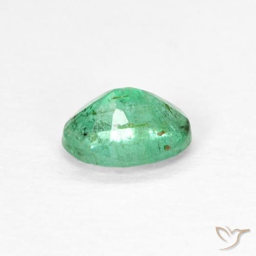 Emerald Gemstone in 5 x 4 mm (calibrated) Size for Sale, Emerald Stone in Light Green Color