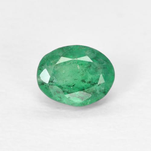 0.37ct Natural Medium Green Emerald, Oval, VS-SI