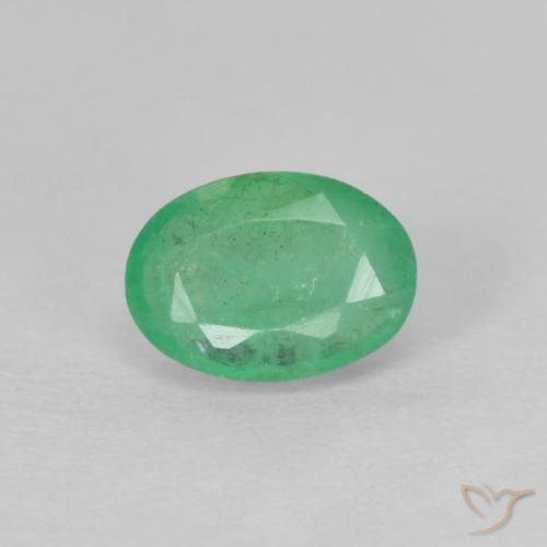 0.49ct Natural Medium Green Emerald, Oval, VS-SI