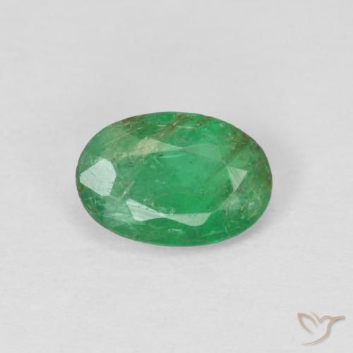 0.40ct Natural Shamrock Green Emerald, Oval, VS-SI