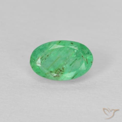 0.24 ct Oval Cut Emerald, 4.9 x 3.1 mm From Colombia, Photo A