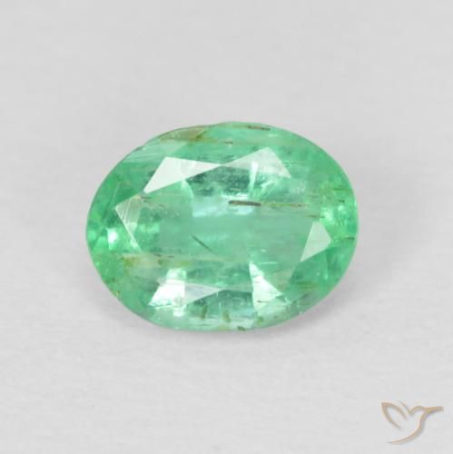 Smeraldo Ovale sfaccettato da 0,26 ct dalla Colombia, dimensione 4,9 x 3,8mm, purezza VS, pietra preziosa naturale Lubrificate, Smeraldo 1pc in colore Blu verde, durezza Mohs di 7,5 - 8 adatto per gioielli da indossare ogni giorno, Pietra dello zodiaco del cancro, Photo A