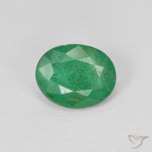 0.60ct Natural Warm Green Emerald, Oval, SI