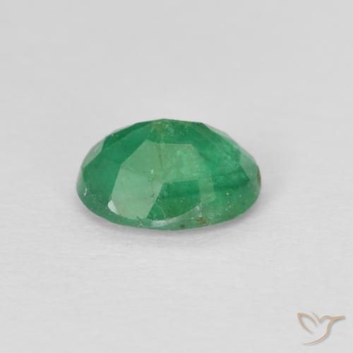 Emerald Gemstone in 6.2 x 5 mm Size for Sale, Emerald Stone in Warm Green Color
