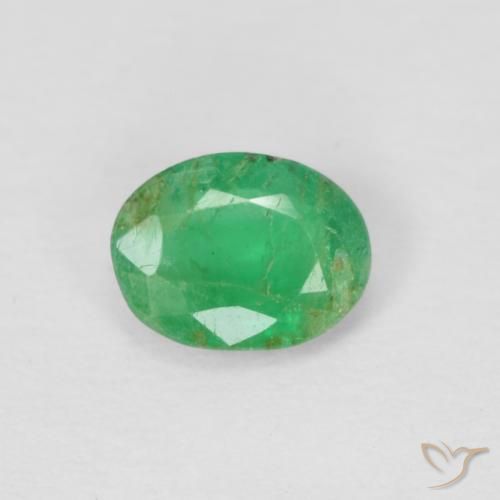 0.29ct Natural Shamrock Green Emerald, Oval, VS-SI