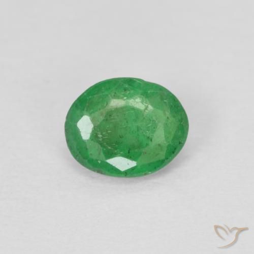 0.28ct Natural Yellowish Green Emerald, Oval, VS-SI