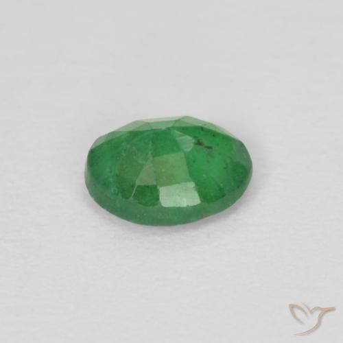 Emerald Gemstone in 5 x 4 mm (calibrated) Size for Sale, Emerald Stone in Yellowish Green Color