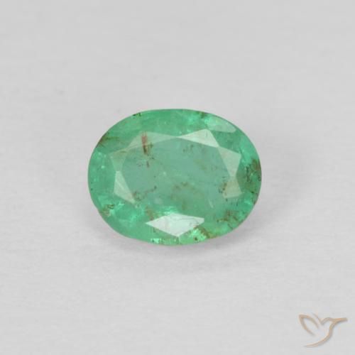 0.31ct Natural Bright Green Emerald, Oval, VS-SI