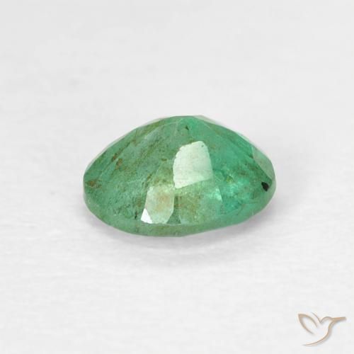 Emerald Gemstone in 5.1 x 4.3 mm Size for Sale, Emerald Stone in Blue Green Color