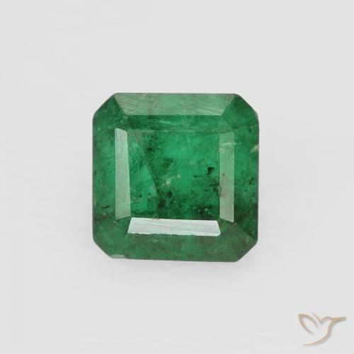 Émeraude taille octogonale de 0,47 ct, 3,8 x 3,8 mm de Colombie, Photo A