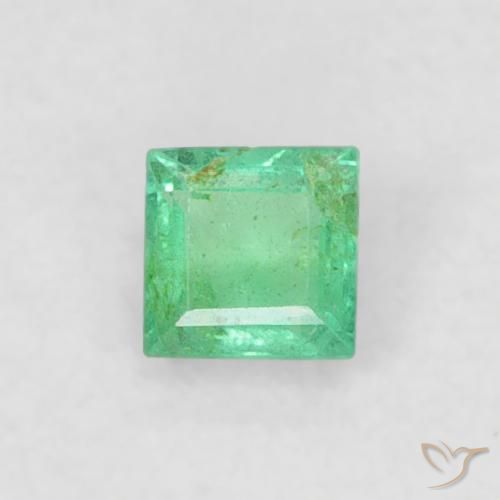 0.12 ct Square Cut Emerald, 2.8 x 2.8 mm From Colombia, Photo A