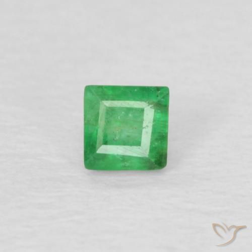 0.15 ct Square Cut Emerald, 2.8 x 2.8 mm From Colombia, Photo A