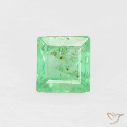 0.2 ct Square Cut Emerald, 3.3 x 3.1 mm From Colombia, Photo A