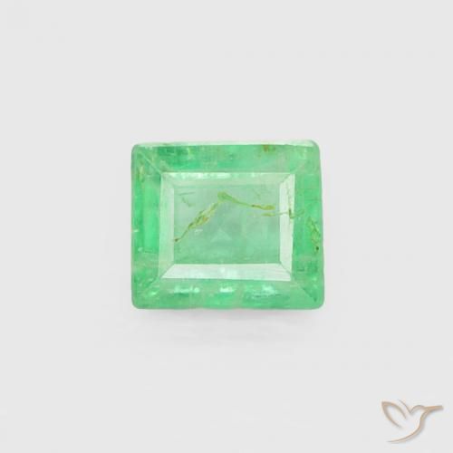 Esmeralda talla baguette de 0,19 ct, 3,4 x 3 mm de Colombia, Photo A
