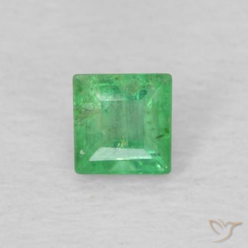 0.16 ct Square Cut Emerald, 2.9 x 2.7 mm From Colombia, Photo A