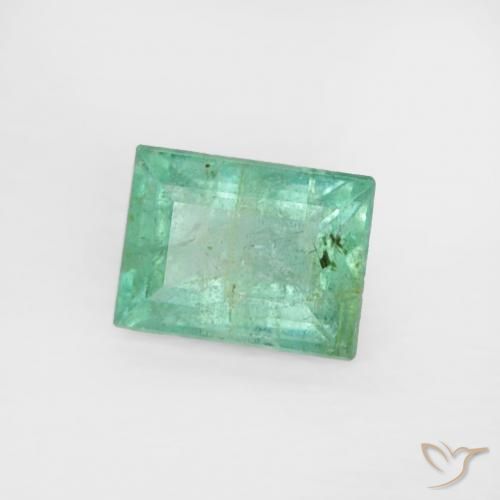 0.27 ct Green Emerald Stone, Natural Emerald in Baguette Facet Shape for Sale